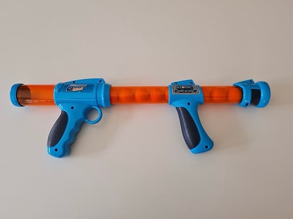 Leksaksvapen med skumbollar blå orange