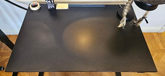 Skrivbord elektriskt höj-och sänkbart svart 70/120