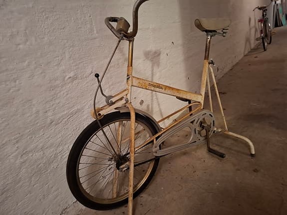 Träningscykel vintage vit