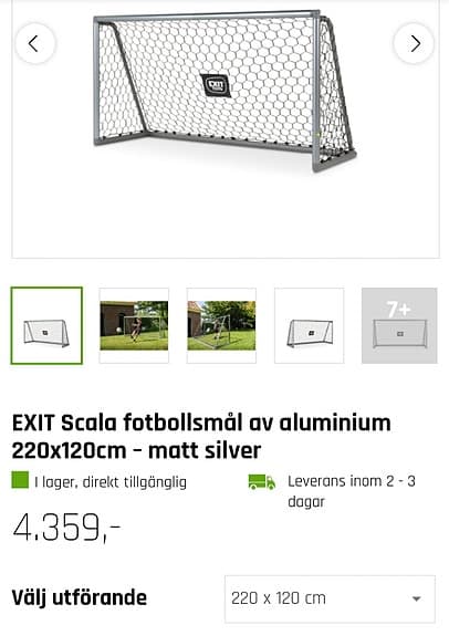 Fotbollsmål bra kvalité