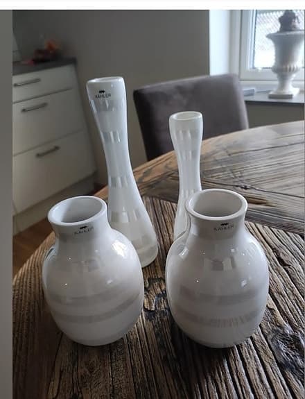 Kähler vaser vit keramik set