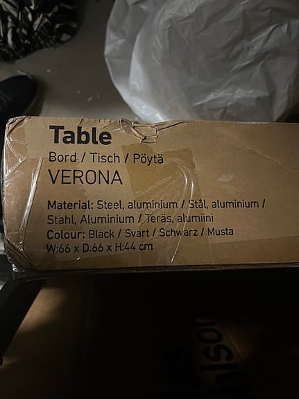 Verona Bord (utemöbel) ny i obruten kartong från Rusta