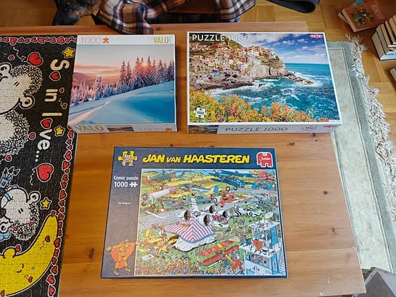 3 stycken 1000 bitars puzzel