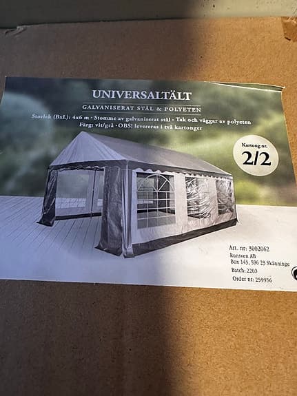 Universaltält galvaniserat stål polyester med väggar