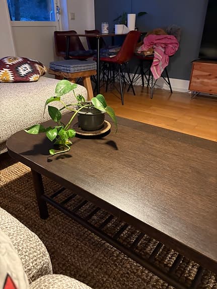IKEA Listerby Bokfaner Soffbord brunbetsad