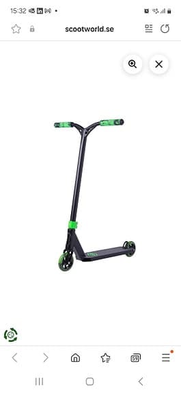 Striker Lux Series sparkcykel 110 mm hjul svart/grön aluminium