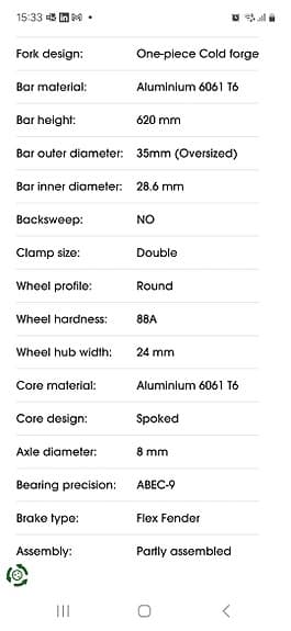 Striker Lux Series sparkcykel 110 mm hjul svart/grön aluminium