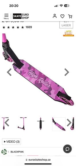 High Roller sparkcykel rosa