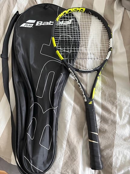 Babolat tennisracket med fodral svart gul