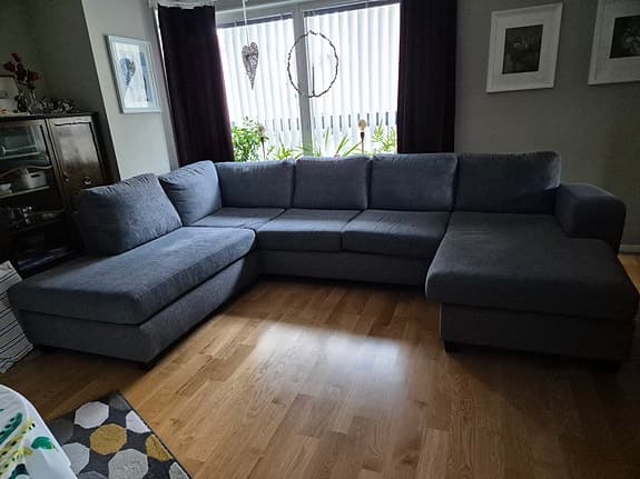 Grå Divansoffa