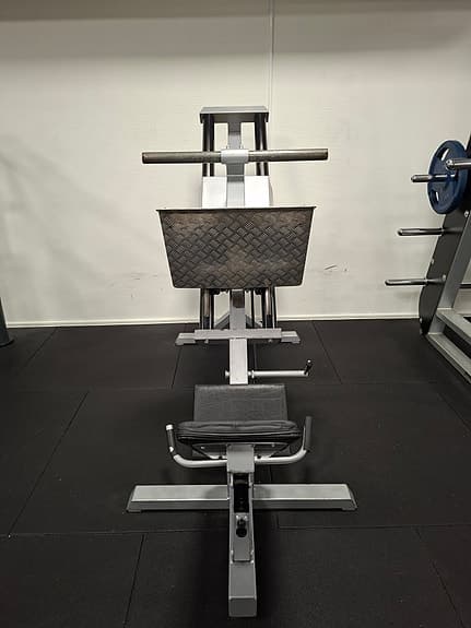 Benpress träningsmaskin fristående metall grå