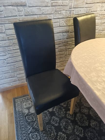 Matstolar konstgjord läder