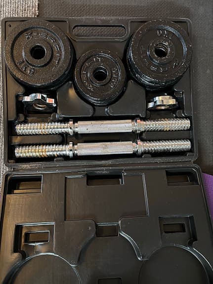 X-erfit Weight Case hantelset med vikter i väska