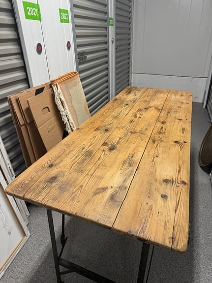 Vintage hopfällbart träbord / Folding wooden table – 180 cm