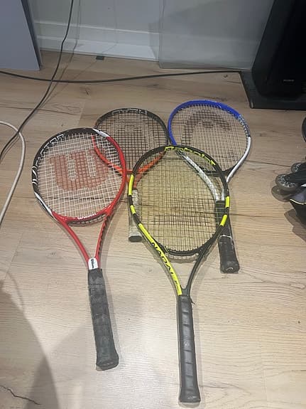 Blandade tennisracket vuxenstorlek och barn 4 st