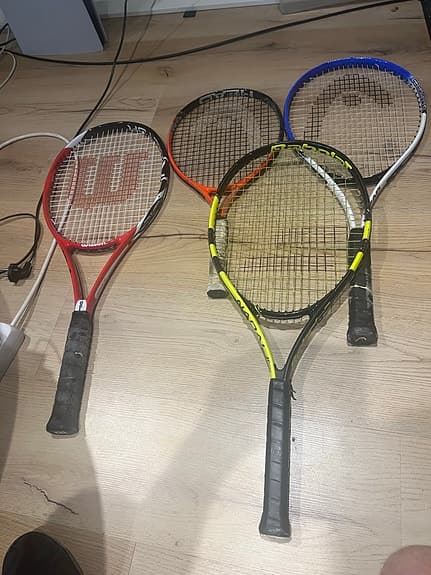 Blandade tennisracket vuxenstorlek och barn 4 st