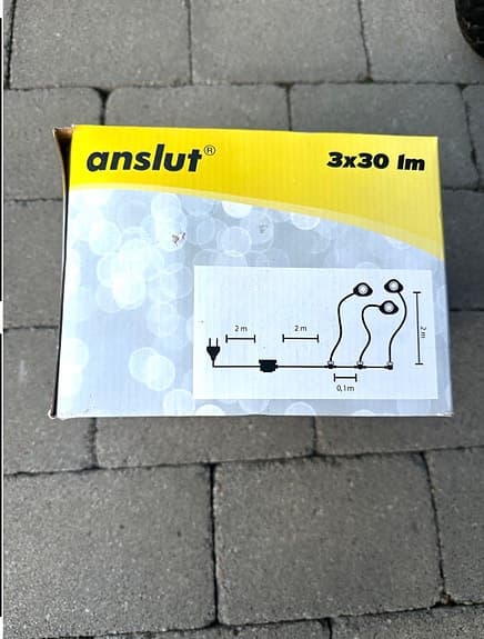 Ny trädgårdsbelysning stenar 3x30 lm