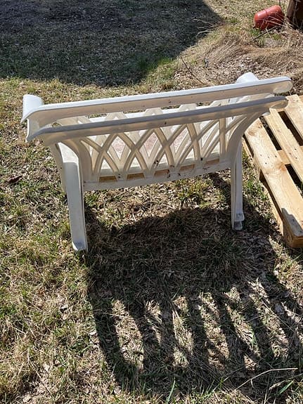 Trädgårdsbänk plast vit