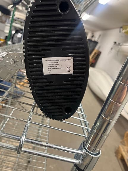 Infravärmare väggmonterad svart/silver