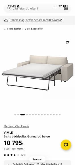 Vimle Bäddsoffa