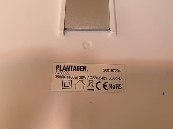 Växtlampa från Plantagen 20V