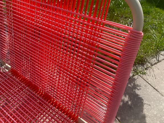 Trädgårdsstolar orange plast/metall