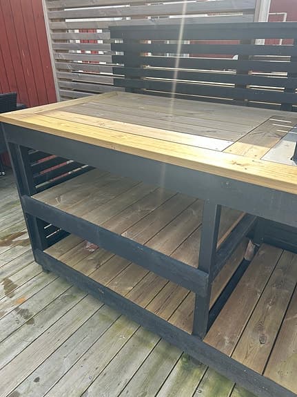 Utekök med inbyggd grill