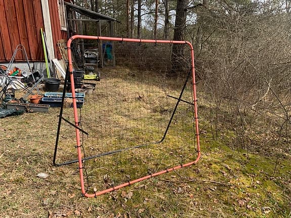 Rebounder fotbollsmål 150x150 cm röd