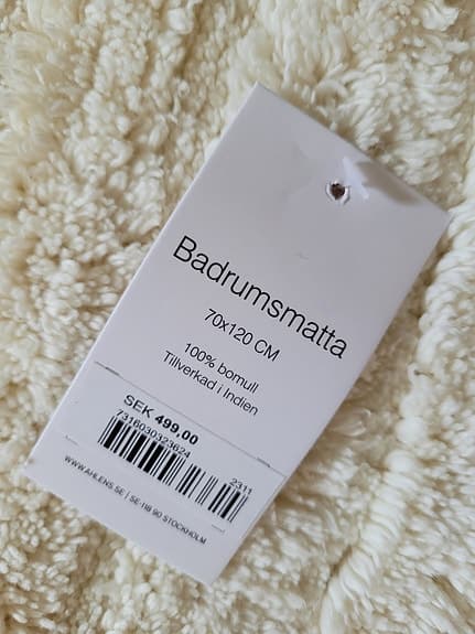 Helt  ny badrumsmatta