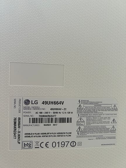 LG 49 Smart TV