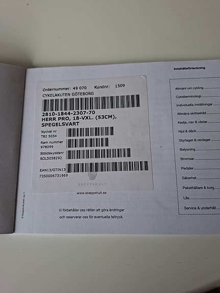 Herr cykel skeppshult