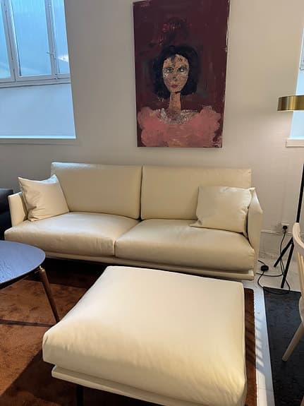 Electra Soffa & Pall och Snurr fåtölj med fotpall