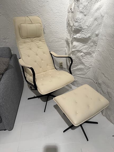 Electra Soffa & Pall och Snurr fåtölj med fotpall