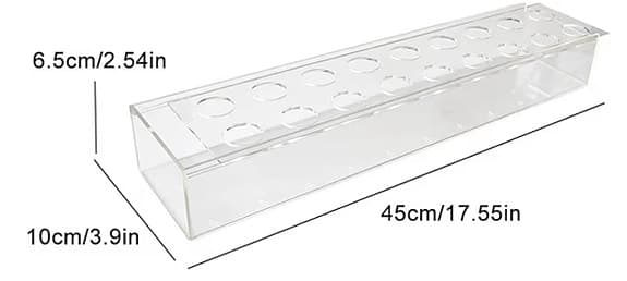 Vaser i transparent akryl, 8 stycken.