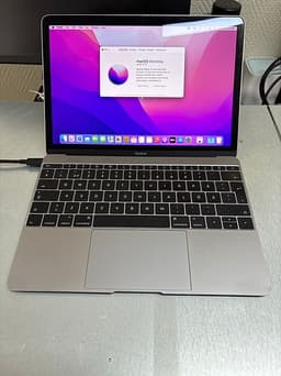 Apple MacBook 12" laptop 8 GB RAM 500 GB SSD grå