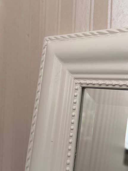 Spegel vit ram 90x70
