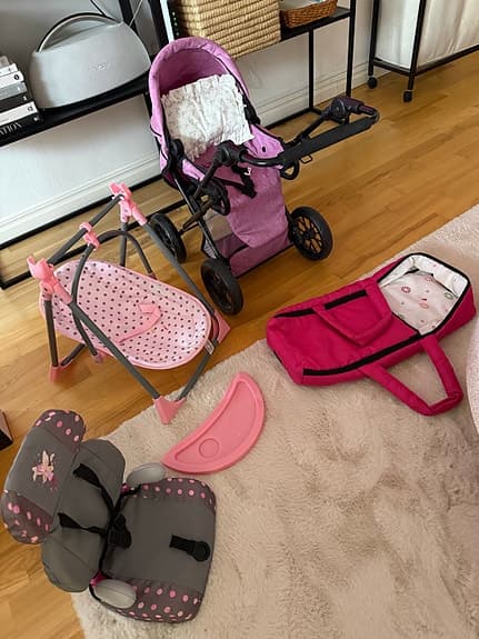 Dockvagn babysitter bilbarnstol