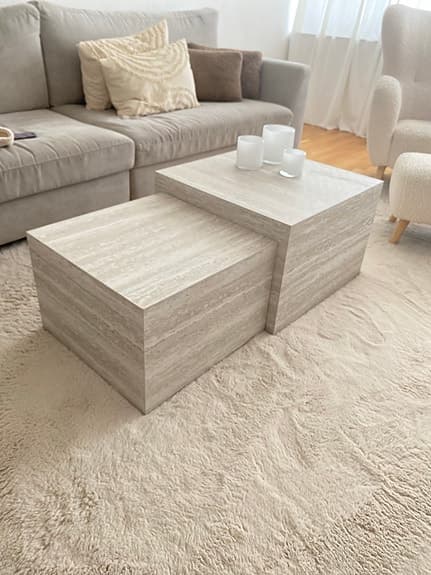 Stilrent soffbord i sten – modernt & exklusivt