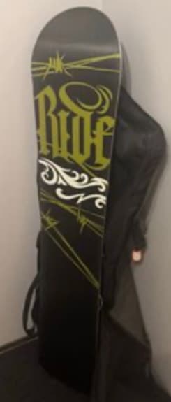 Ride snowboard med bindningar svart/vit