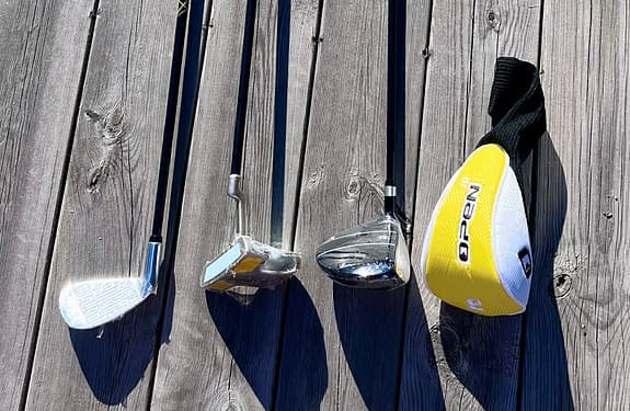 3 helt nya golfklubbor – junior (150–170 cm), höger