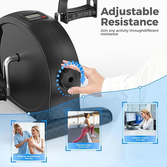 Mini Motionscykel för Armar och Ben- Svart