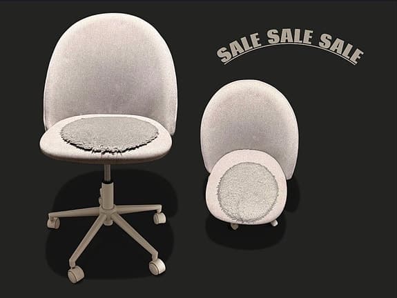 Ikea kontorsstol med hjul vit