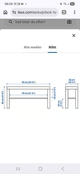 Vit bänk med hylla 90x26 cm