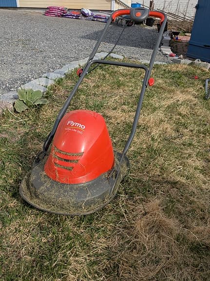 Flymo hovergräsklippare orange