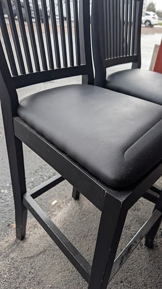 2 Barstolar Svart Ek
