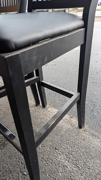 2 Barstolar Svart Ek