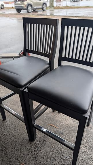 2 Barstolar Svart Ek