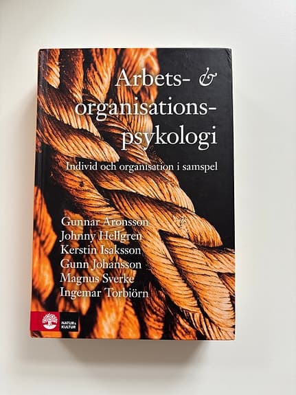 Kurslitteratur Arbets- och organisationspsykologi Gunnar Aronsson m fl