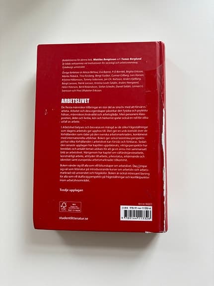 Kurslitteratur Arbetslivet Mattias Bengtsson Tomas Berglund studentlitteratur