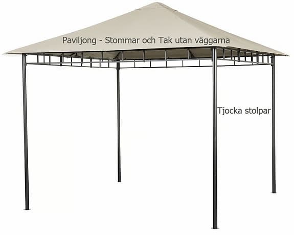 Paviljong - robust - inkl väggar